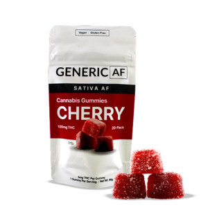 Generic Af Gummies Cherry  20-pack   100mg THC (5mg/ Gummy)