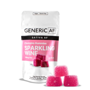 Generic Af Gummies Sparkling Wine  20-pack  100mg THC (5mg/ Gummy)