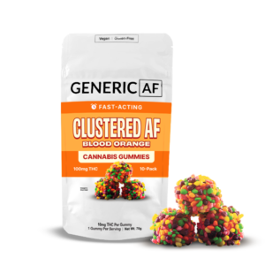 Generic Af Gummies Clustered AF Blood Orange  10-pack   100mg THC (10mg/ Gummy)